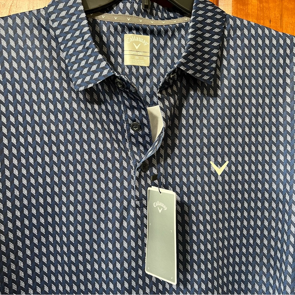 Callaway Men's Opti-Dri Large Golf Polo Shirt CGKSFOD5 Peacoat X-large